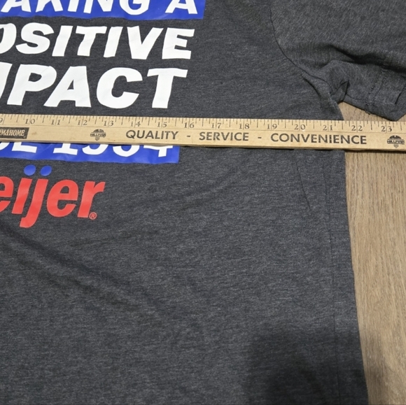 Meijer Grocery Store Stronger Together Work Shirt T-Shirt Size XL 2 Sided - Picture 6 of 6